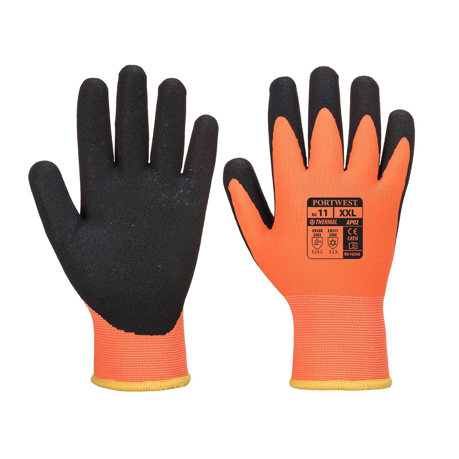 Portwest Handschoenen AP02 oranje-zwart(O8)