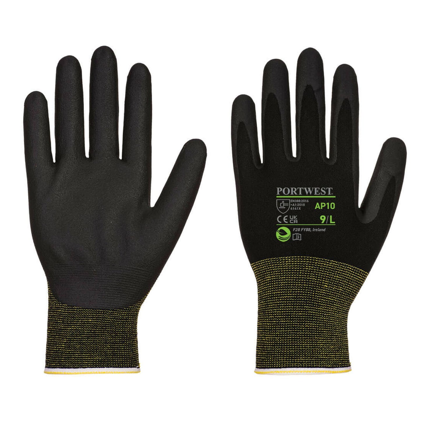 Portwest Handschoenen AP10 zwart(K8)