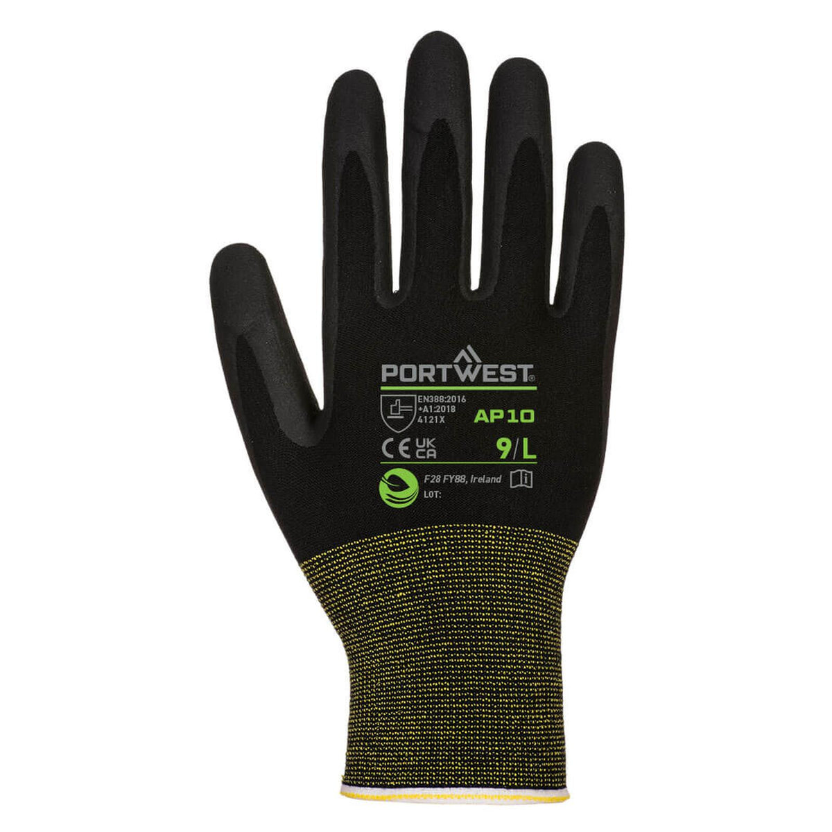 Portwest Handschoenen AP10 zwart(K8)