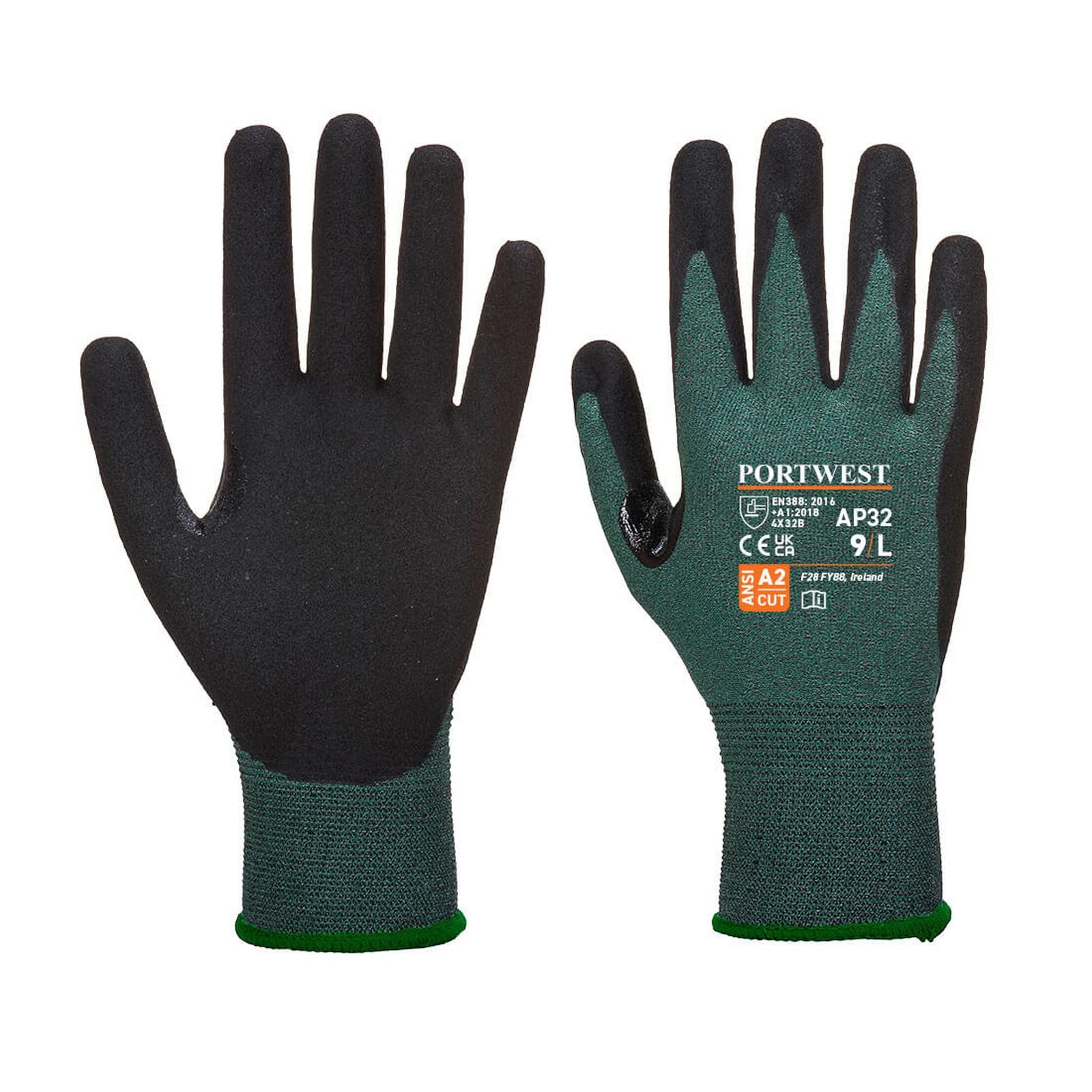 Portwest Handschoenen AP32 zwart-grijs(K7)
