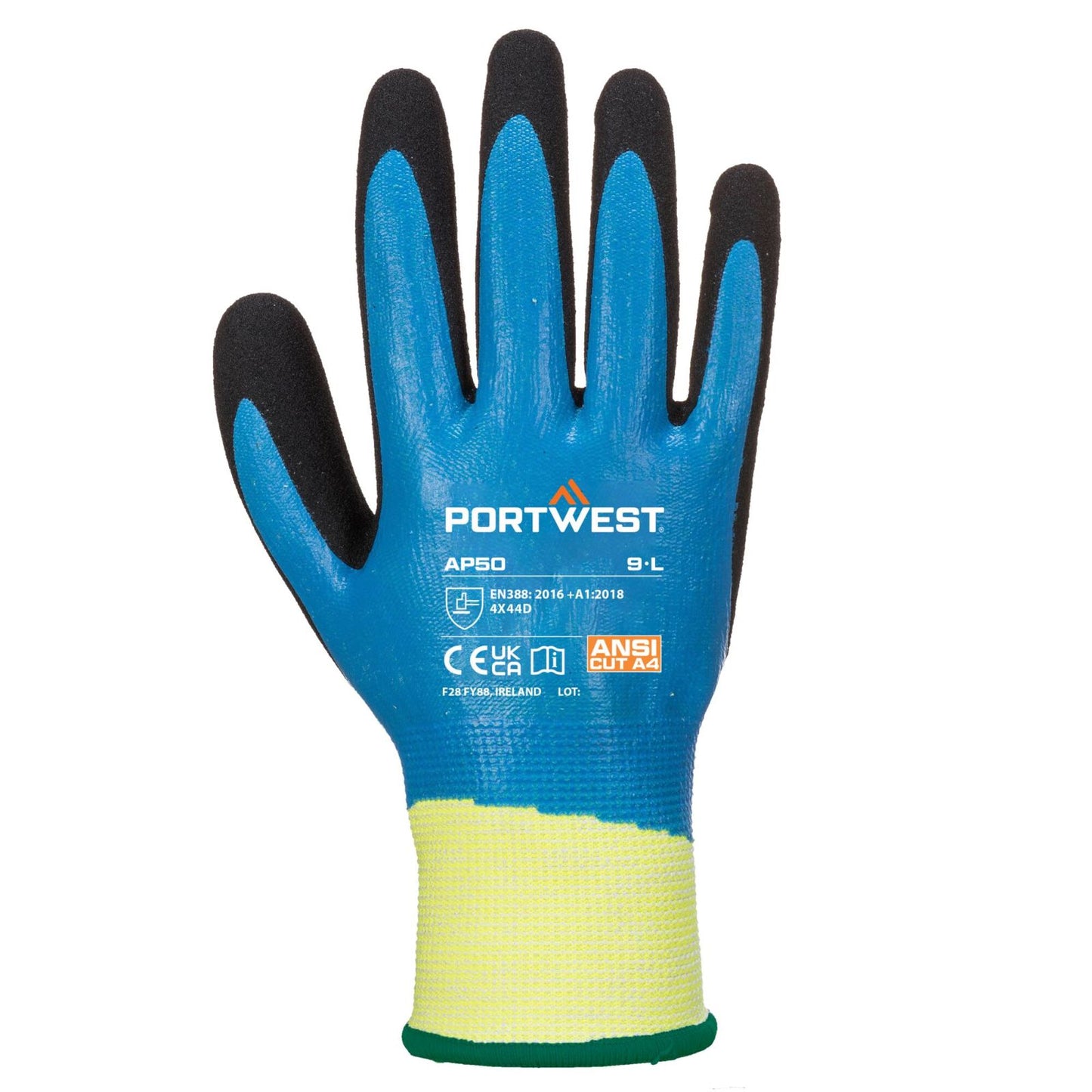 Portwest Handschoenen AP50 blauw-zwart(B8)
