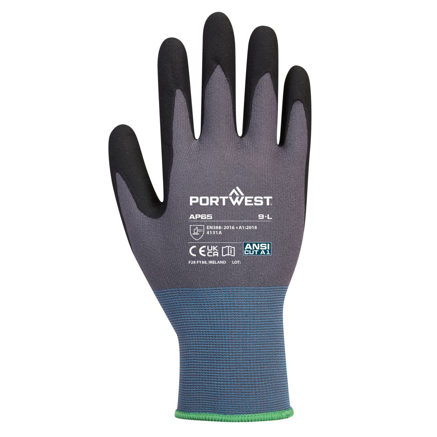 Portwest Handschoenen AP65 zwart-grijs(K7)