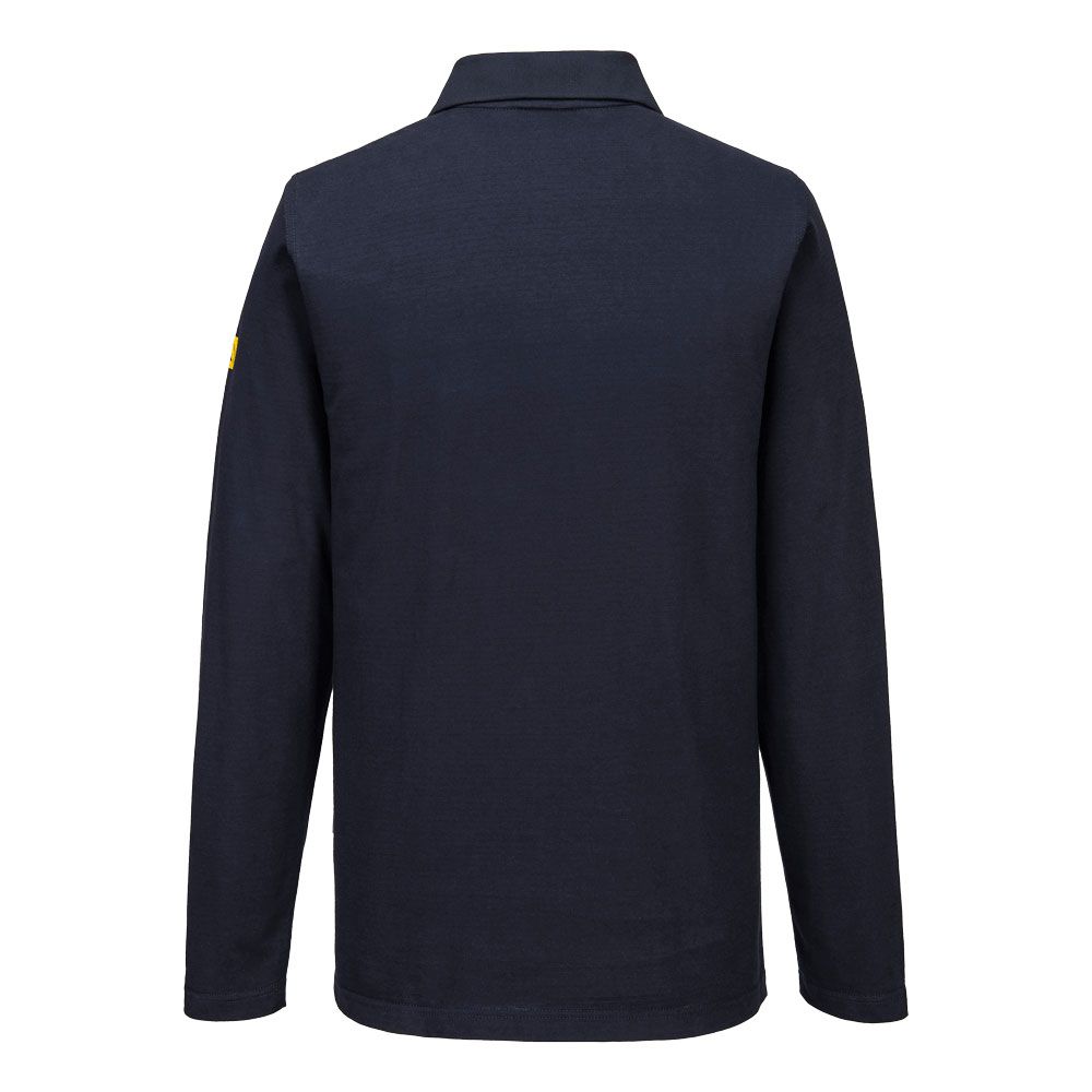 Portwest ESD Werkkleding Poloshirt AS23 lange mouw anti-statisch ESD Polo donker marineblauw(NV)