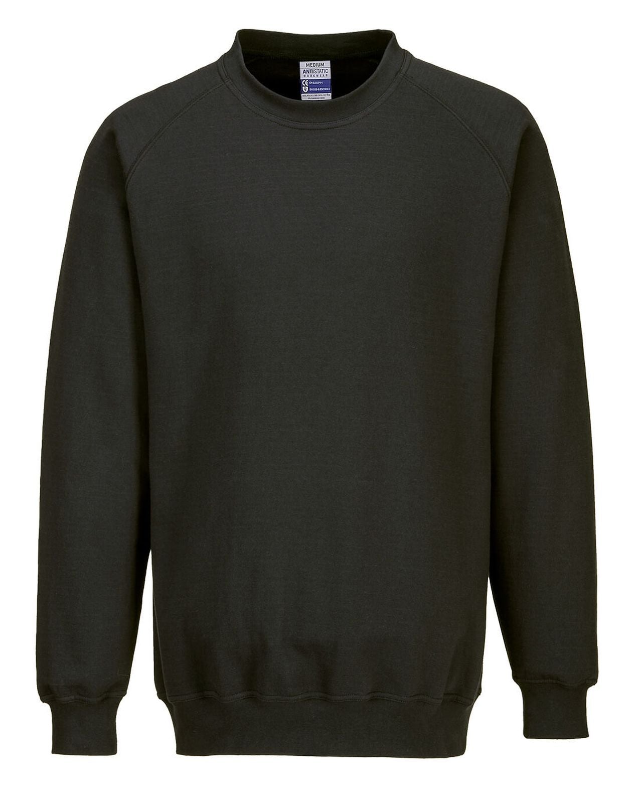 Portwest Werkkleding ESD-beschermende kleding Sweatshirt AS24 lange mouw antistatisch ESD zwart(BK)