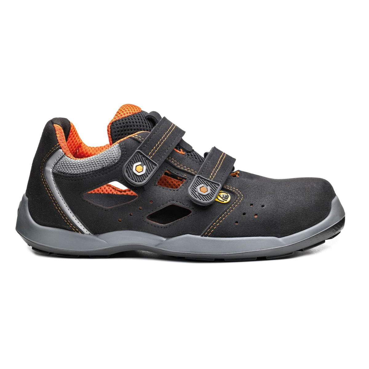 Base Record Veiligheidsschoenen B0698 Judo S1P ESD SRC zwart-oranje(BK)