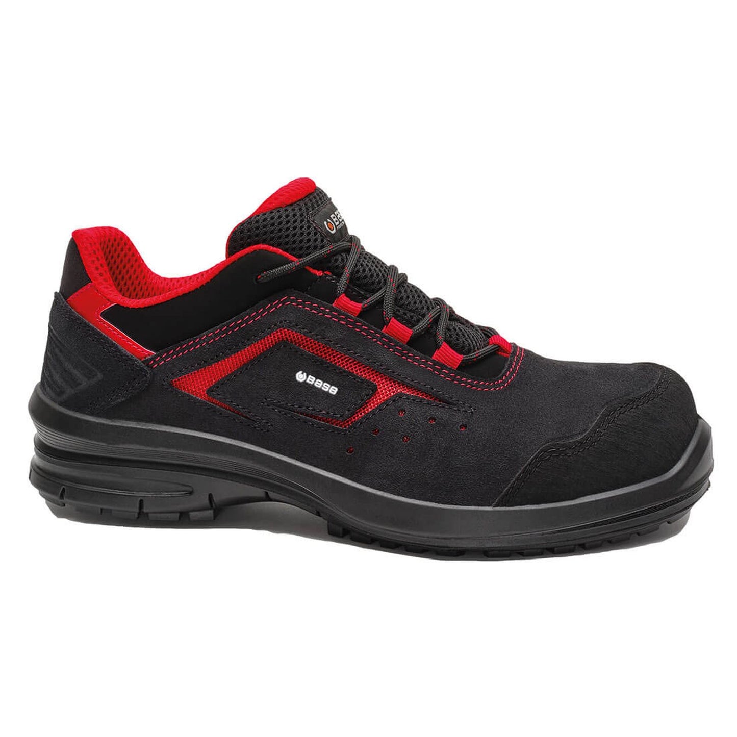 Base Smart Evo schoenen B0982B Eris S1PL SRC zwart-rood(BK)