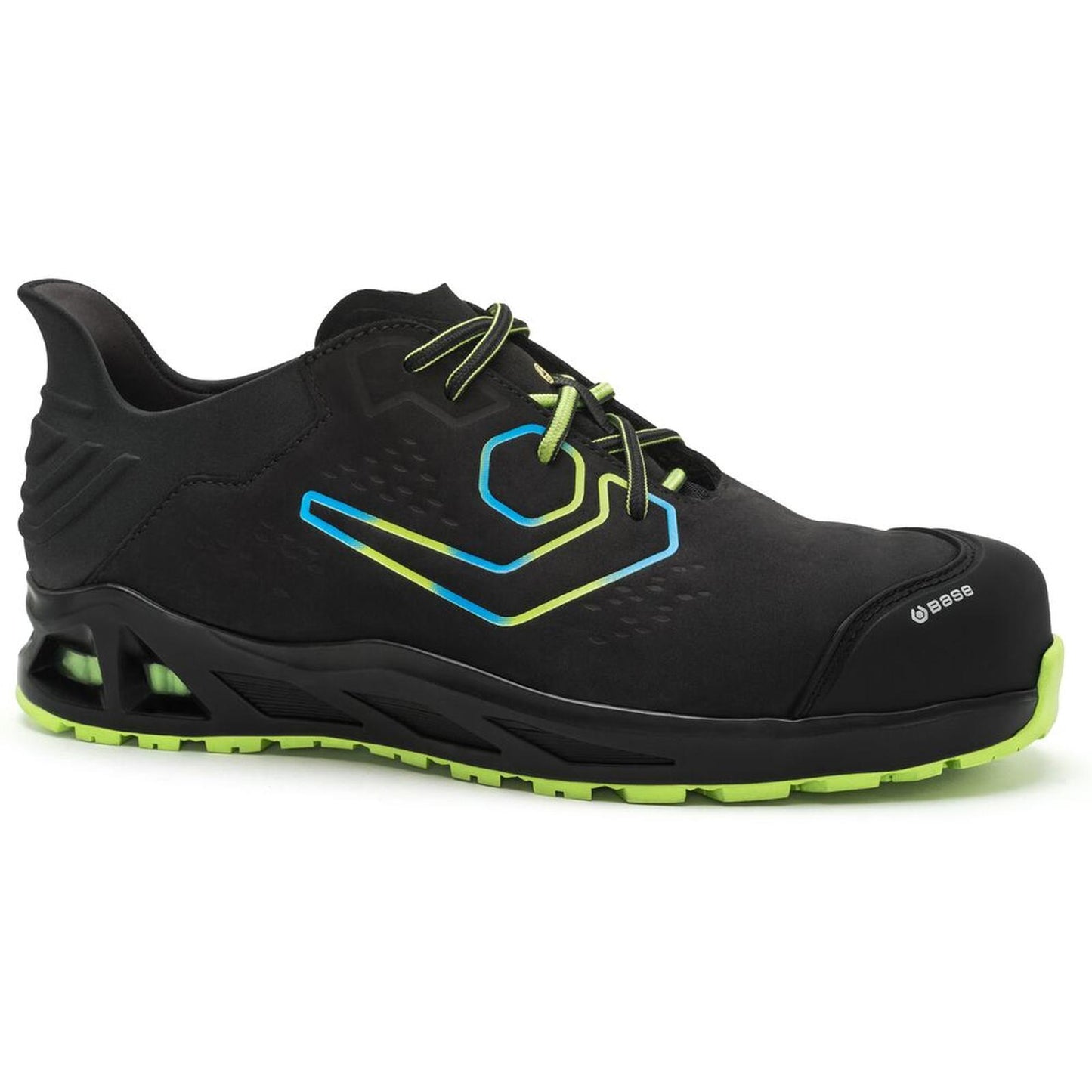 Base Kaptiv Veiligheidsschoenen B1049A K-Flick S3S ESD HRO CI FO SR zwart-groen(BG)