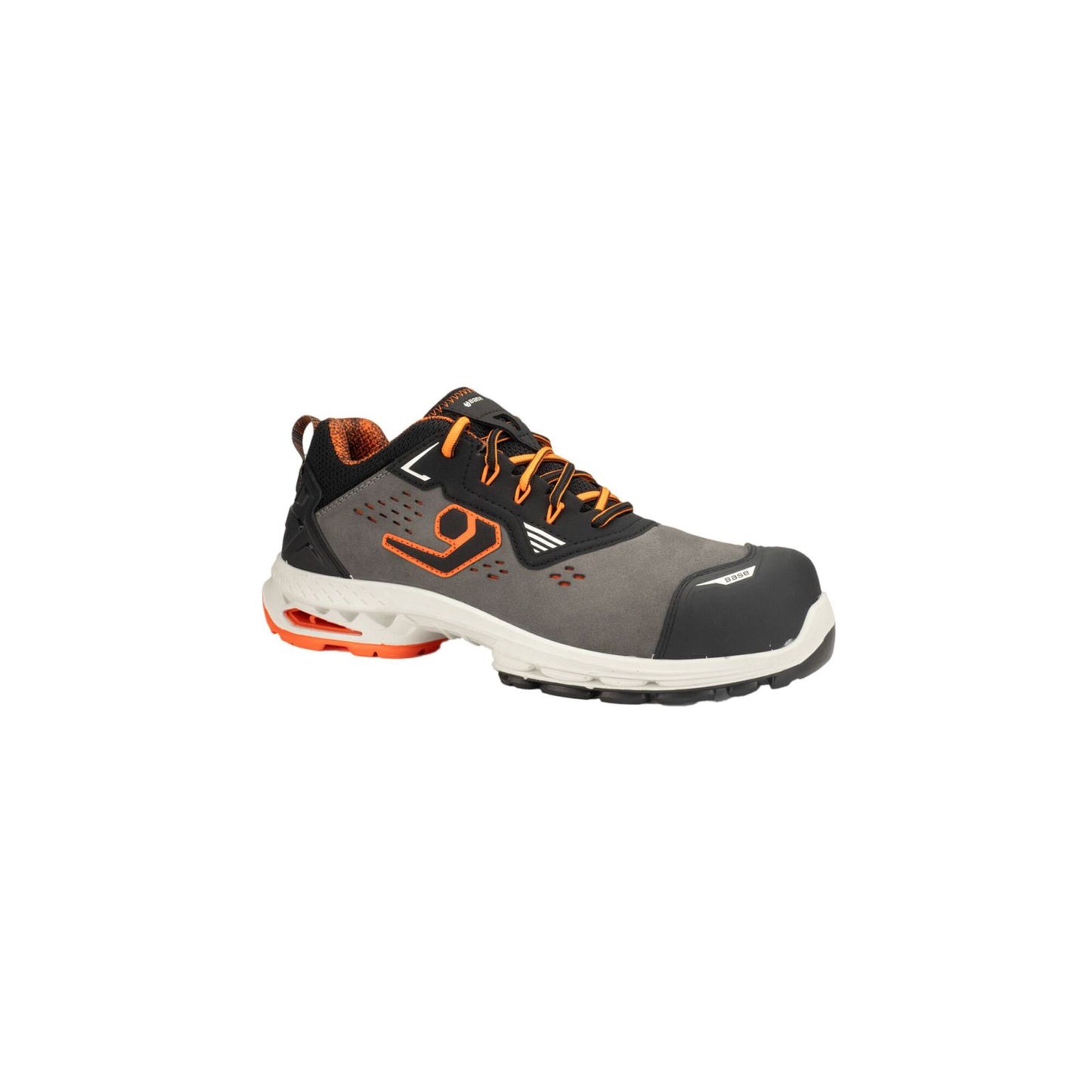 Base Run@Work Schoenen B1711C Madrid S3S SR ESD HIFLAP laag grijs-oranje(GO)