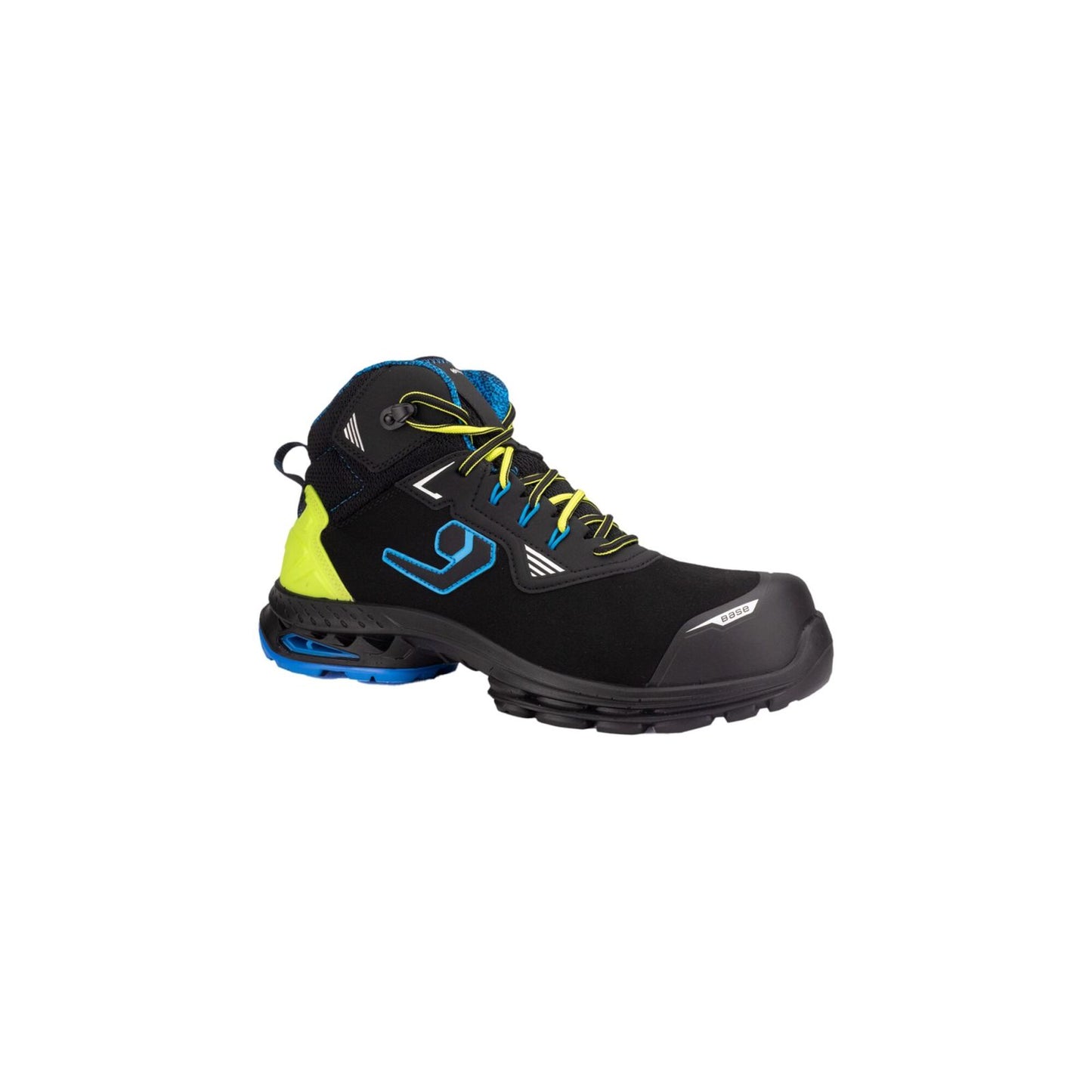 Base Run@Work Schoenen B1712A Boston S3S SR HIFLAP hoog zwart-groen(BG)