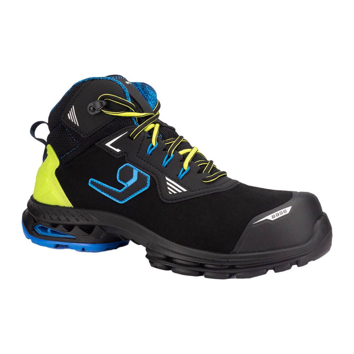 Base Run@Work Schoenen B1712A Boston S3S SR HIFLAP hoog zwart-groen(AB)