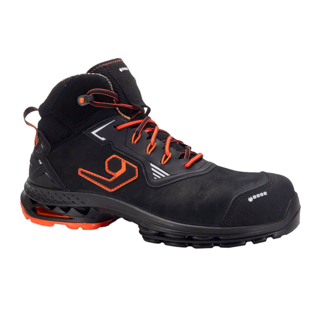 Base Run@Work Schoenen B1712B Dublin S3S SR HIFLAP hoog zwart-oranje(BKO)