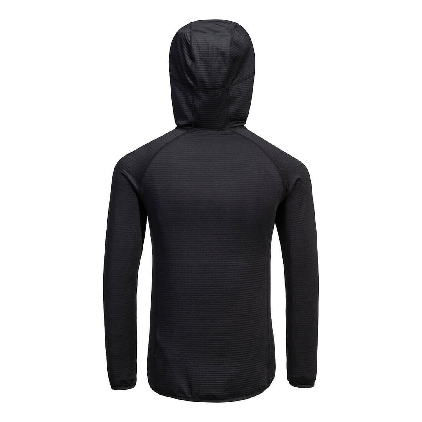 Portwest Basislaag Bescherming Tegen Alle Weersomstandigheden Hoodie B191 Wafel fleece basislaag capuchon zwart(BK)