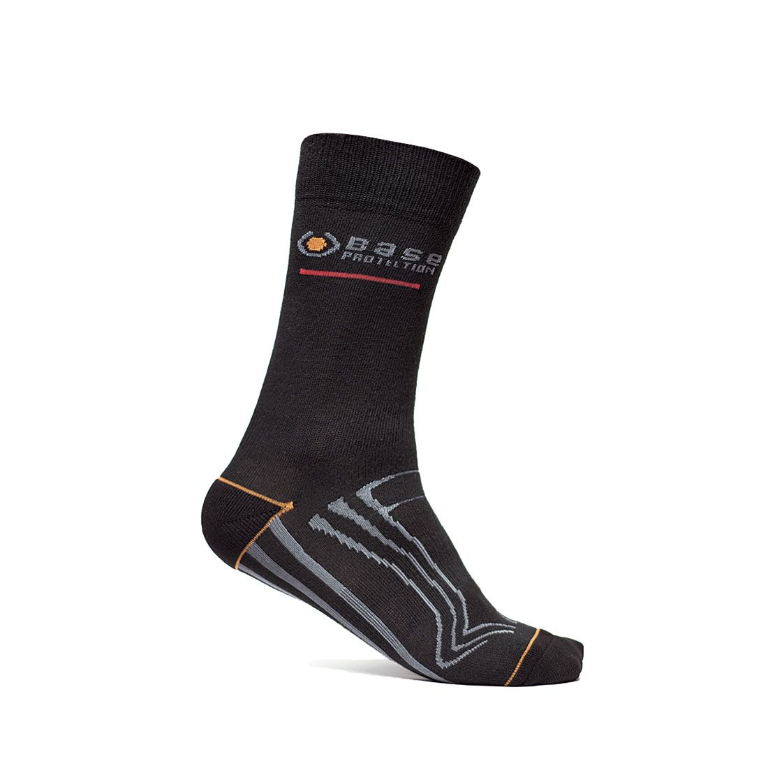 Base Sock Safety Sokken B2101 600 Short zwart-grijs(BKG)