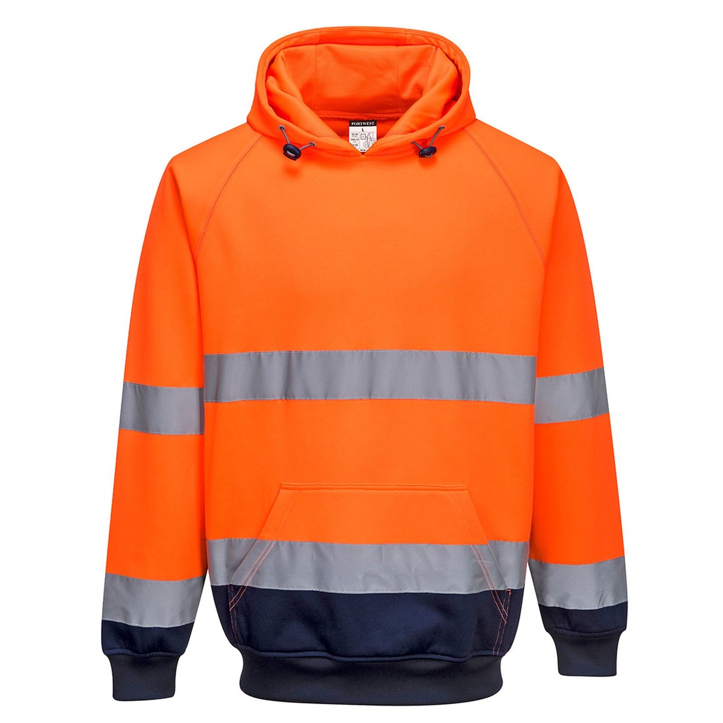 Portwest Polosweaters B316 HiVis UPF50+ UV oranje-marineblauw(ON)