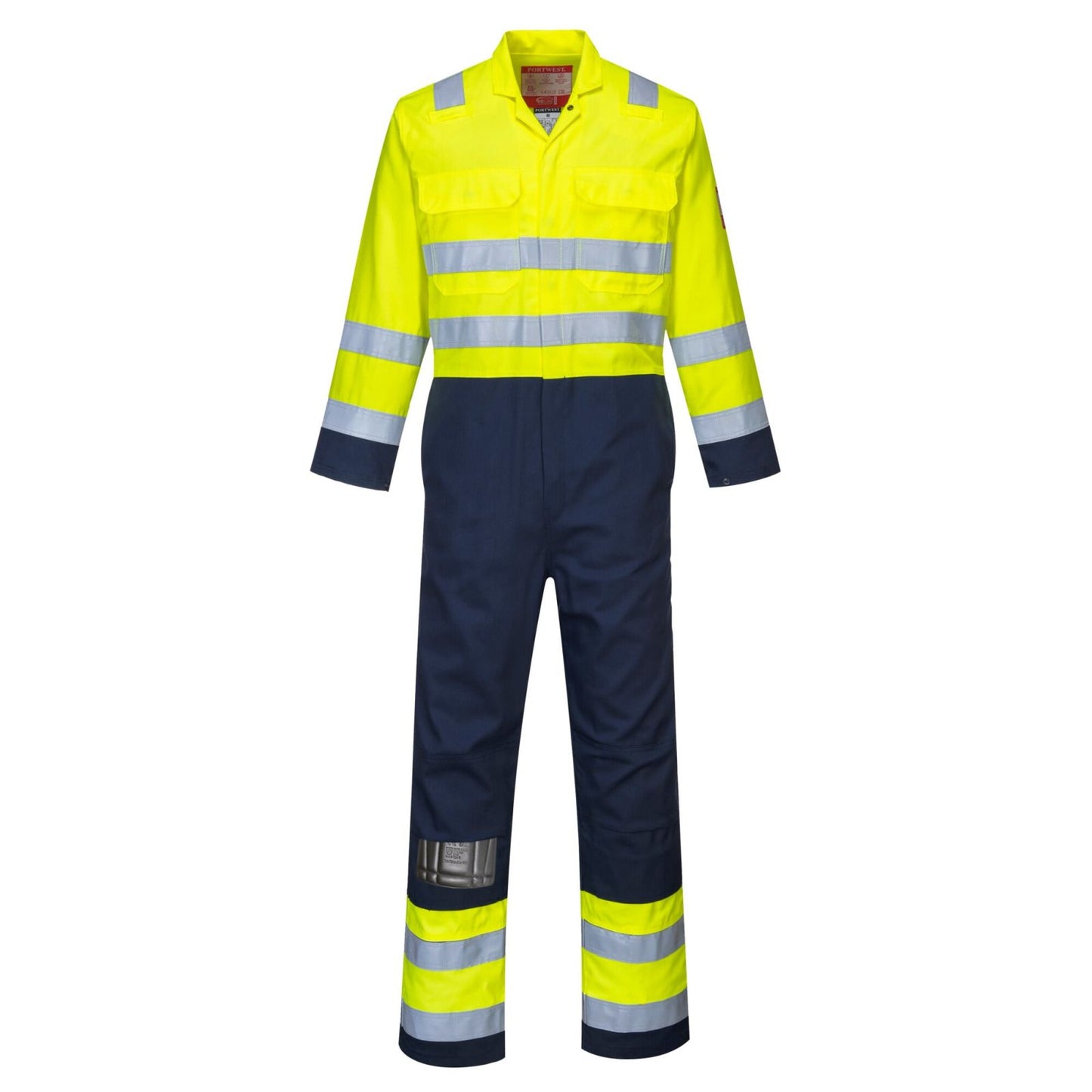 Portwest Bizflame Pro Overalls Biz7 Vlamvertragend HiVis geel-marineblauw(YN)