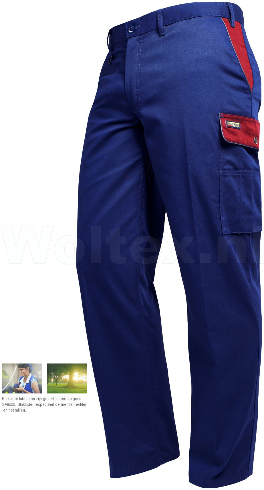 Blaklader Broeken 14051800 donkerblauw-bordeauxrood(8957)