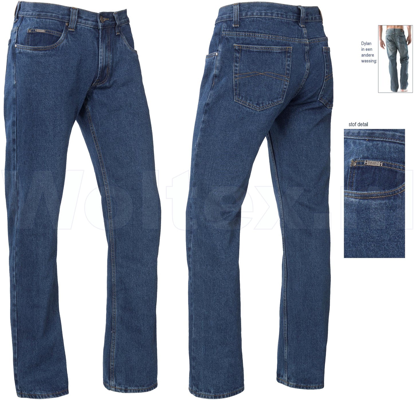 Brams Paris Broeken Dylan A50 denimblauw