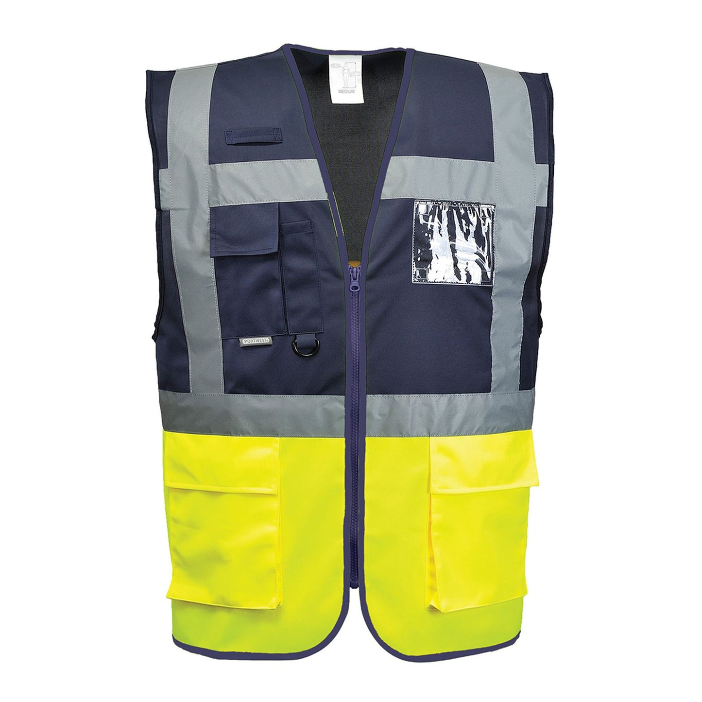 Portwest Vesten C276 HiVis geel-marineblauw(YN)