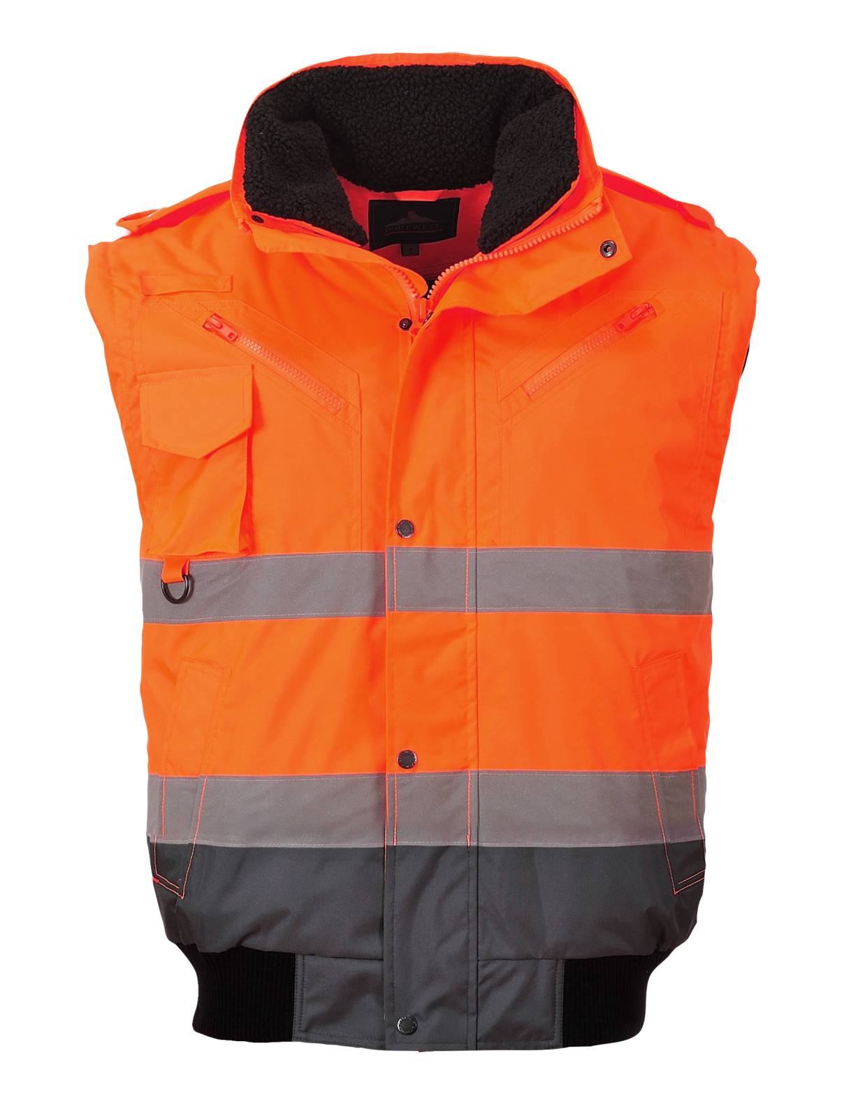 Portwest Jassen C465 HiVis Uitneembare voering- mouwen oranje-marineblauw(ON)