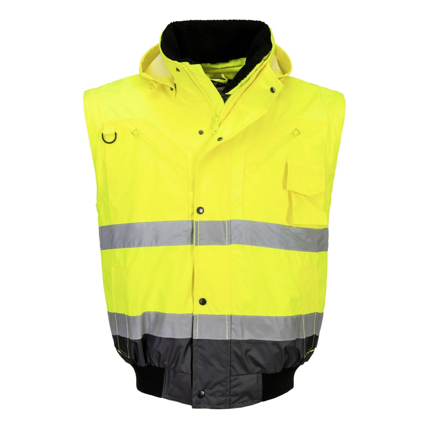 Portwest Jassen C465 HiVis Uitneembare voering- mouwen geel-grijs(YG)