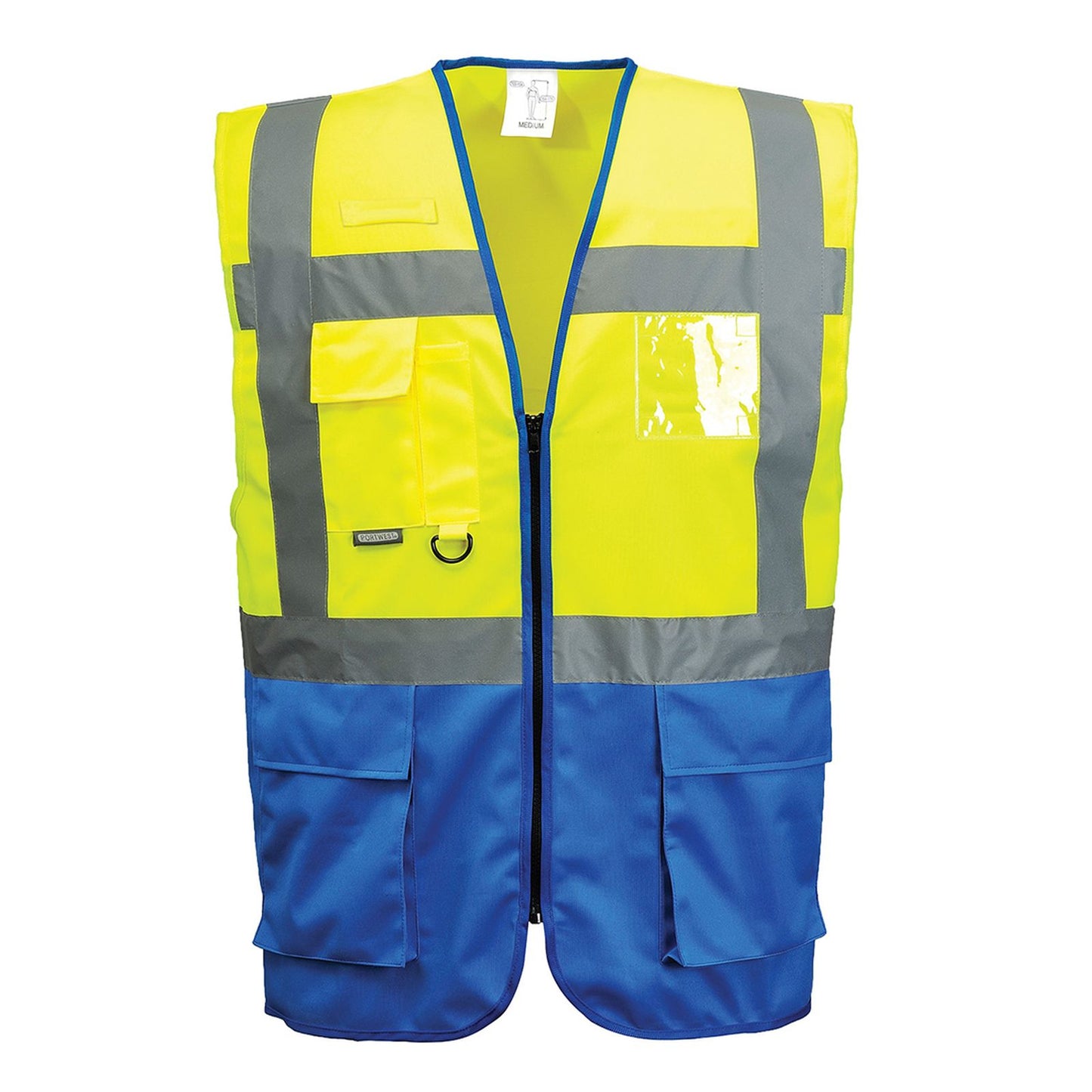Portwest Vesten C476 HiVis geel-koningsblauw(YR)