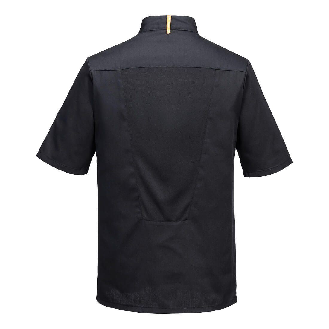 Portwest Kokskleding Voedingsmiddelen industrie Jack C739 chef's MeshAir Pro korte mouw zwart(BK)