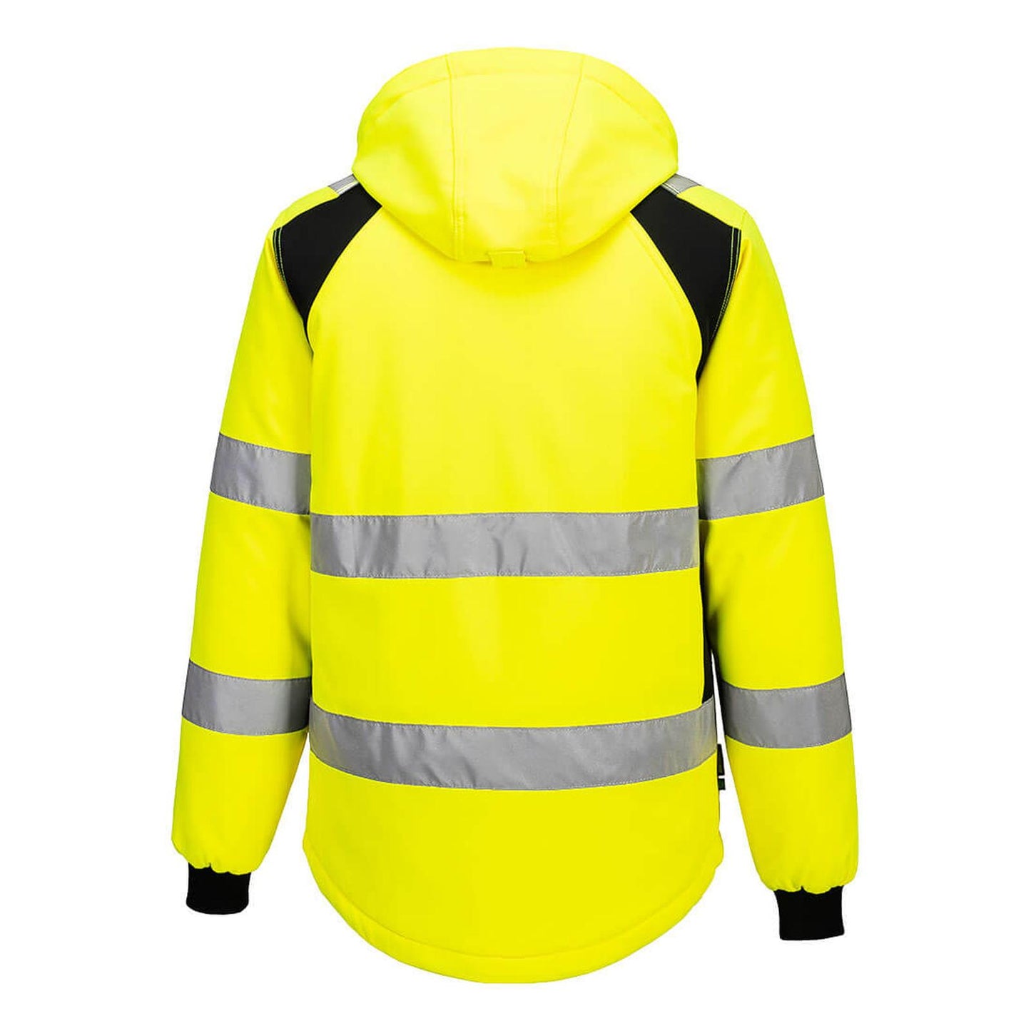 Portwest WX2 Hoge zichtbaarheid Jas CD809 Hi-Vis gevoerd softshell 2 (L) geel-zwart(YB)