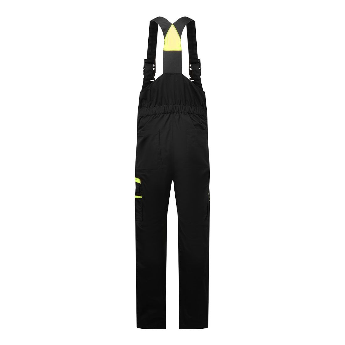 Portwest WX2 Bescherming Tegen Alle Weersomstandigheden Amerikaanse Overall CD850 Eco stretch bib & brace zwart-geel(KY)