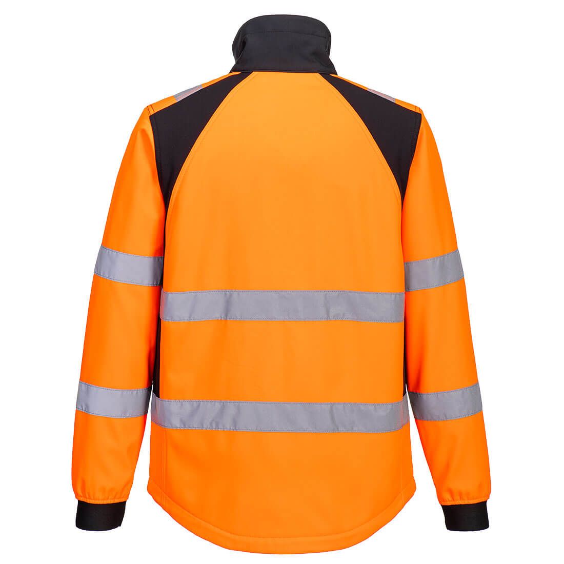 Portwest WX2 Eco Jassen CD875 Hi-Vis Softshell (2L) HiVis waterafstotend winddicht oranje-zwart(OB)