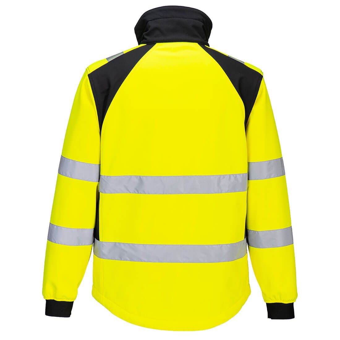 Portwest WX2 Eco Jassen CD875 Hi-Vis Softshell (2L) HiVis waterafstotend winddicht geel-zwart(YB)