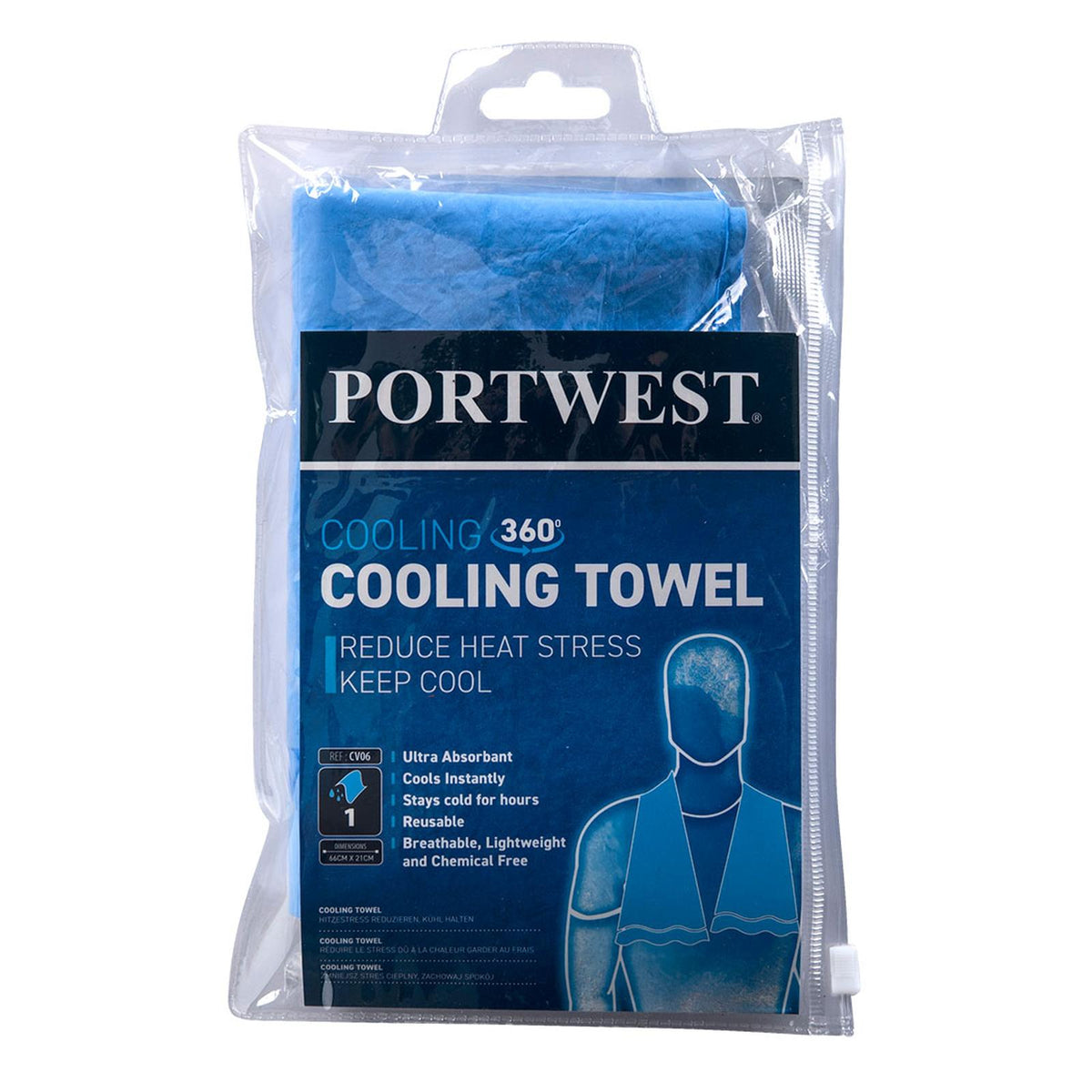Portwest Handdoeken CV06 Verkoelend blauw(BL)