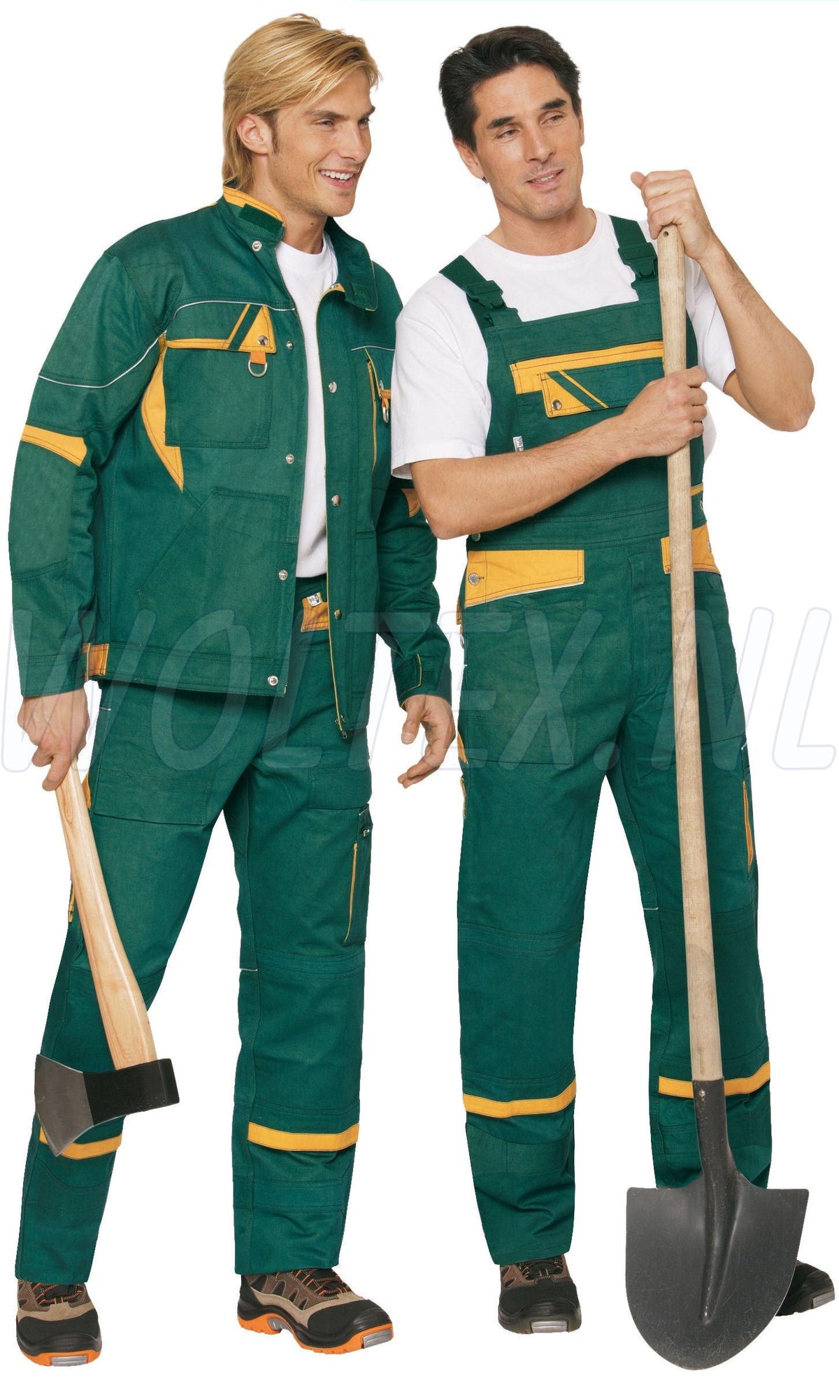 PKA Broeken Threeline De Luxe groen/geel