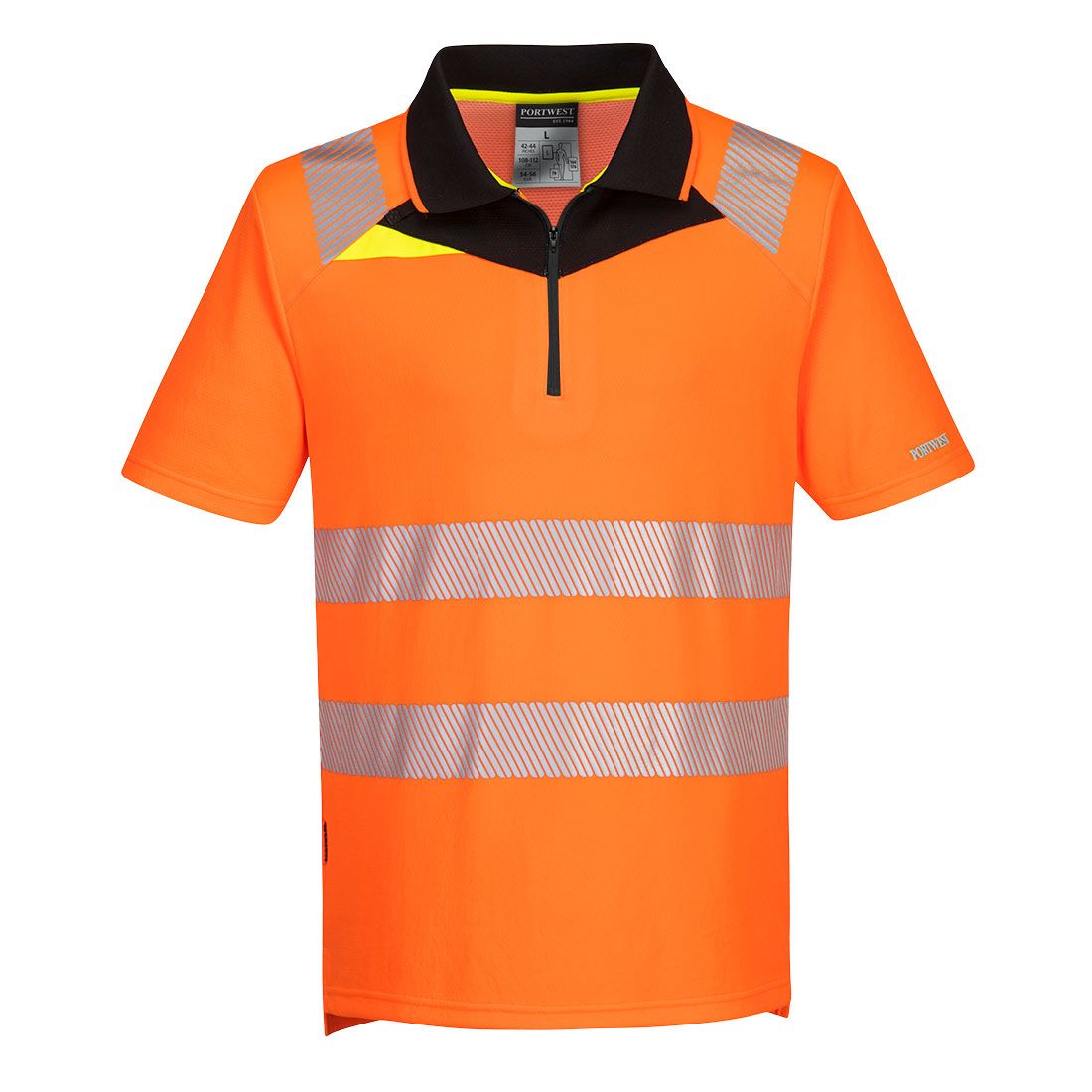 Portwest Polo's DX412 oranje-zwart(OB)