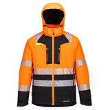Portwest DX4 Hi-Vis Winterjack DX430 HiVis Klasse 2 waterdicht stretch oranje-zwart(OB)