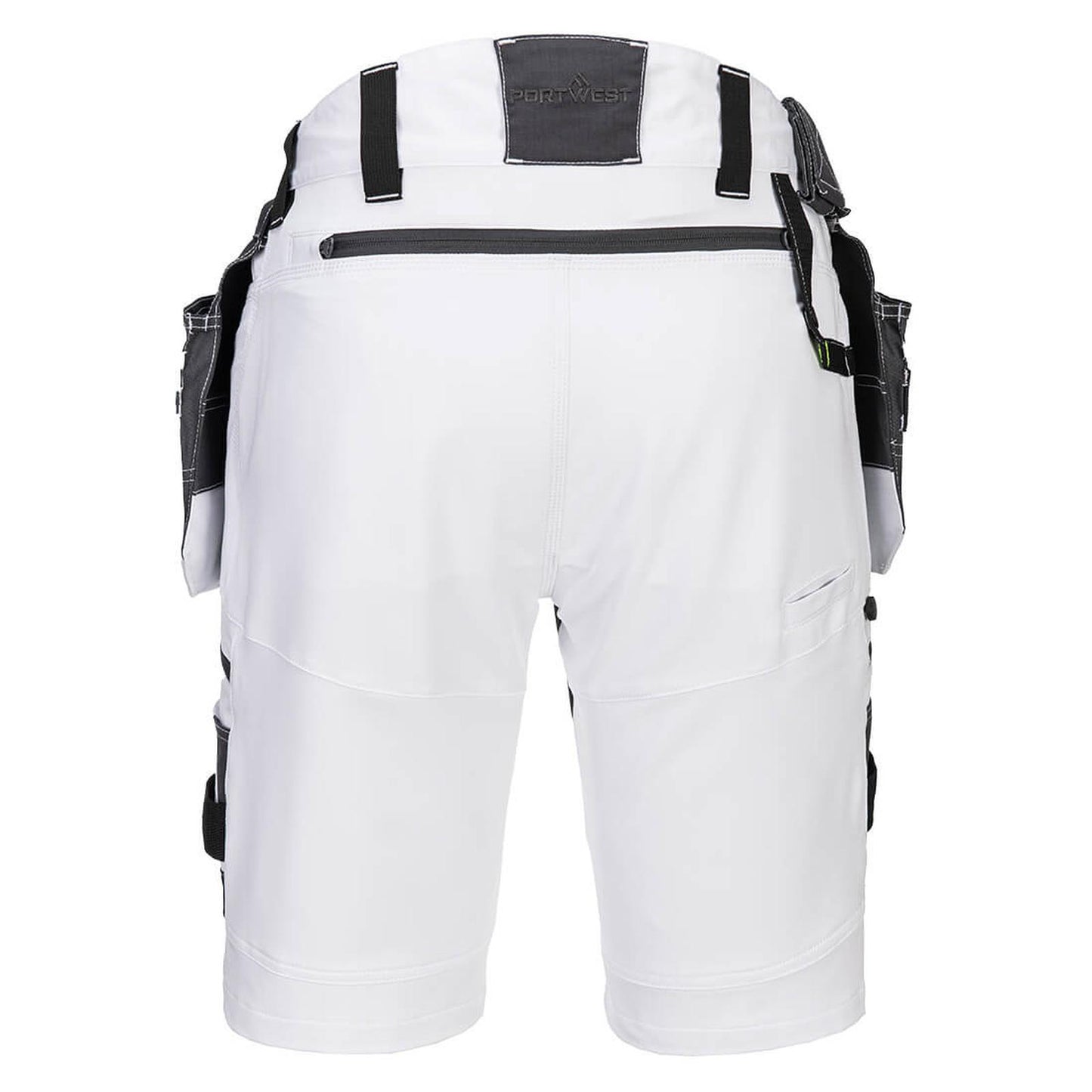 Portwest DX4 Korte Broeken DX444 afneembare holsterzakken stretch wit(WH)