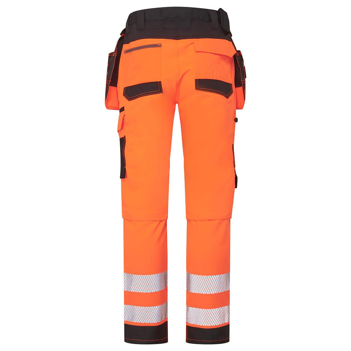 Portwest DX4 Hoge zichtbaarheid Broek DX454 HiVis afneembare holsterzakken oranje-zwart(OB)