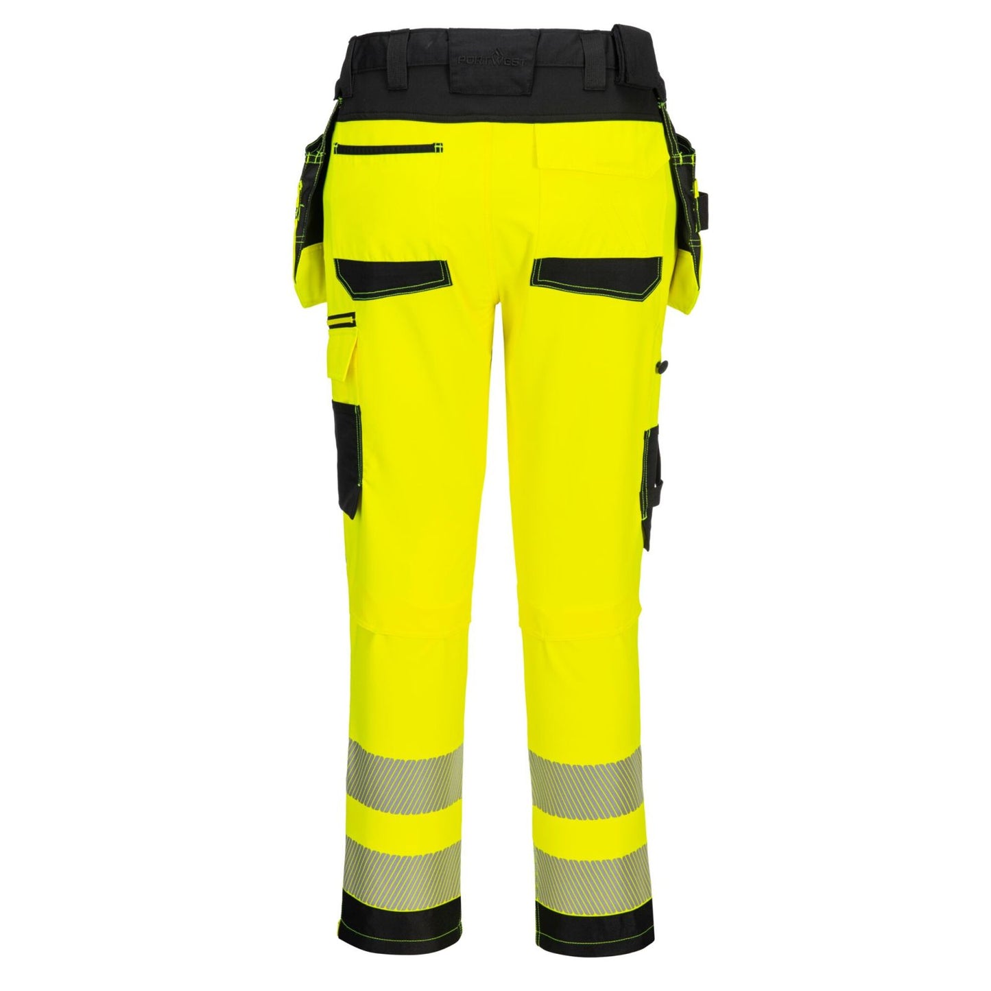 Portwest DX4 Hoge zichtbaarheid Broek DX454 HiVis afneembare holsterzakken geel-zwart(YB)