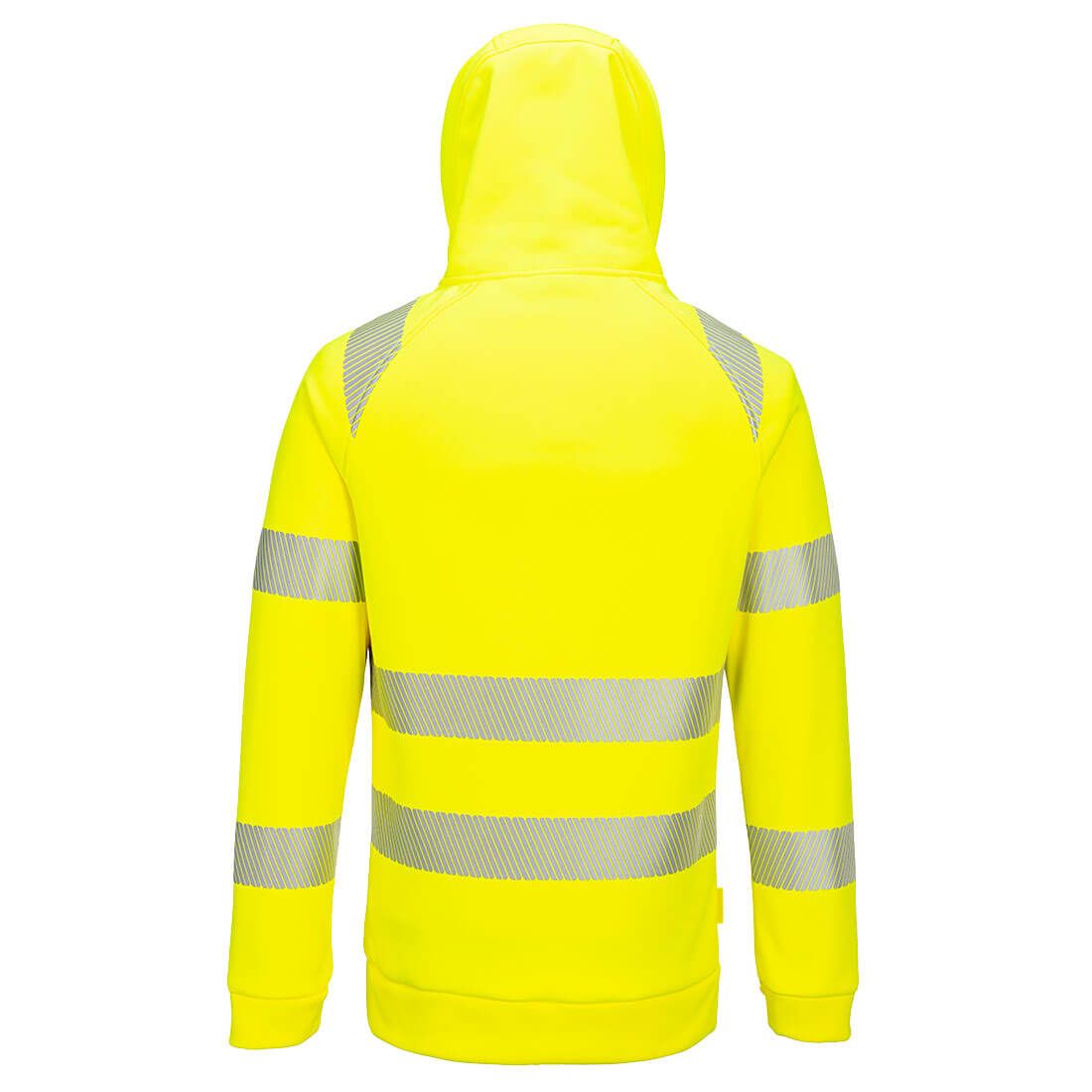 Portwest DX4 Hi-Vis Hoodie DX482 HiVisTex Pro 1/4 rits slim-fit geel-zwart(YB)