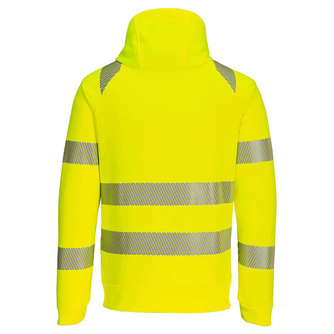 Portwest DX4 Hoge zichtbaarheid Hoodie DX484 Hi-Vis rits geel-zwart(YB)
