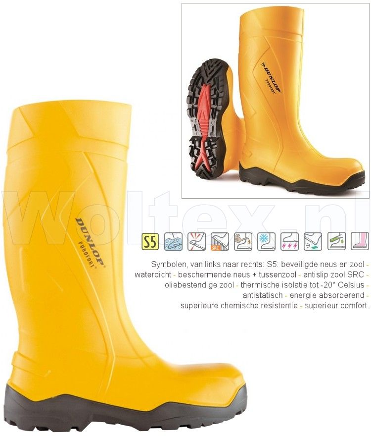 Dunlop Laarzen Purofort+ Full Safety C762241 geel
