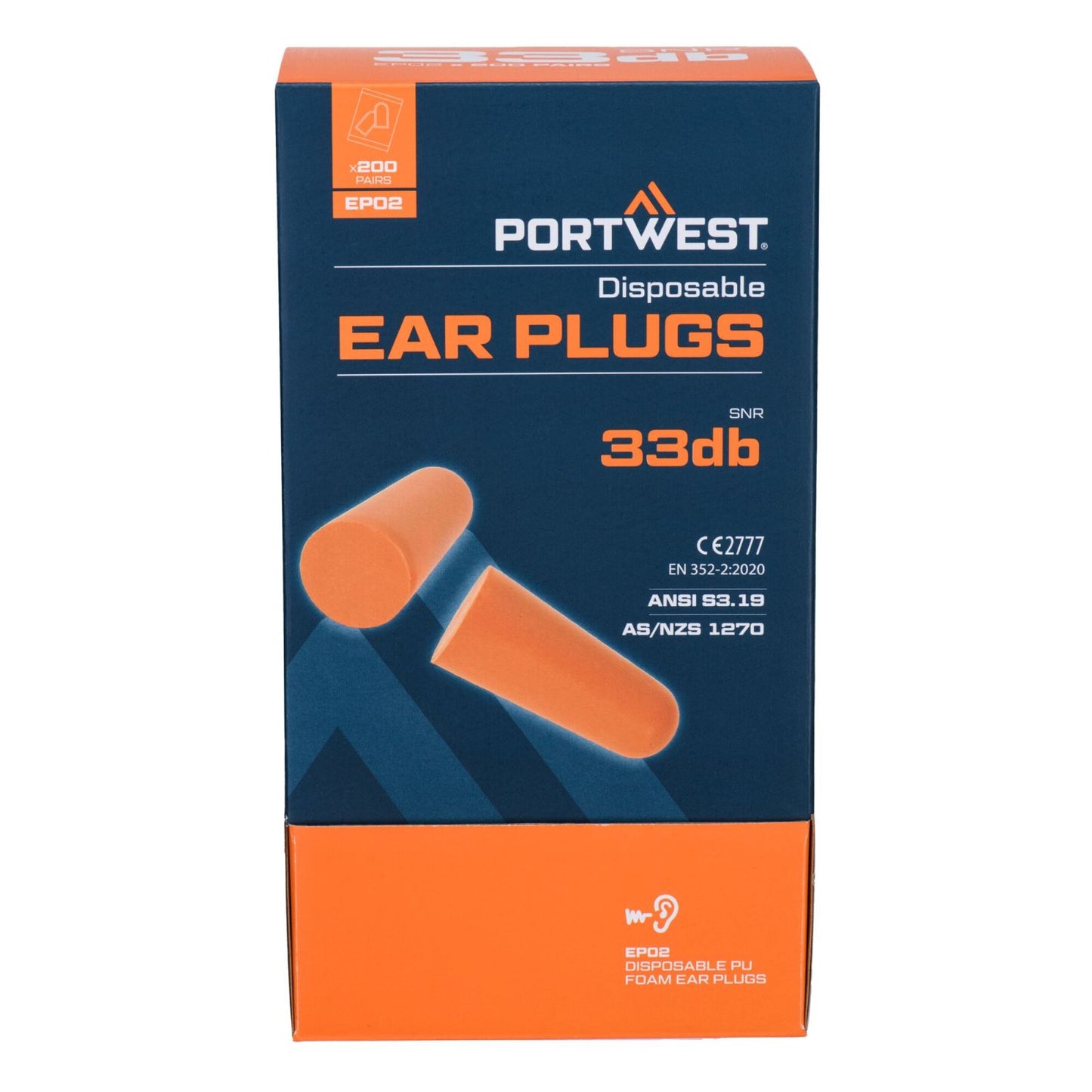 Portwest Oordoppen EP02 oranje(OR)