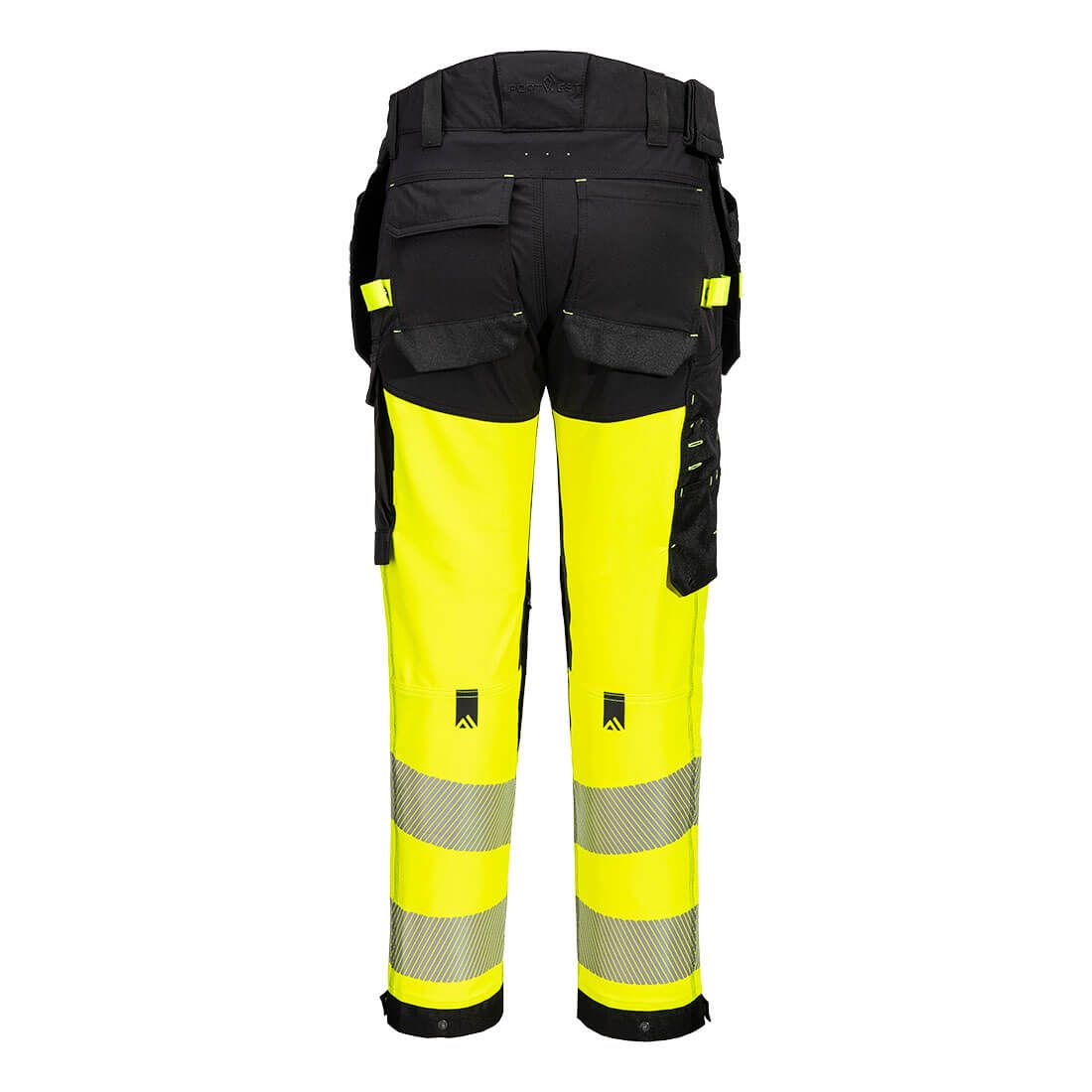 Portwest EV4 Hi-Vis broek EV442 stretch afneembare holsterzak klasse 1 HiVis geel-zwart(YB)