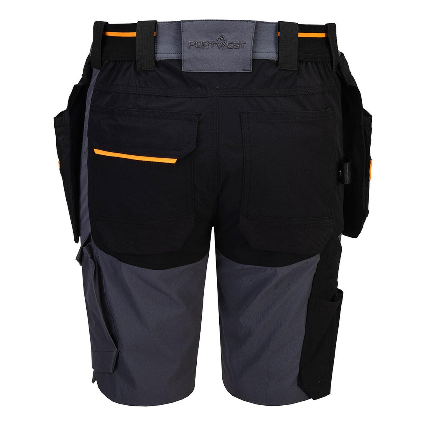 Portwest EV4 Werkkleding Korte Broek EV444 afneembare holsterzakken metaalgrijs(MG)