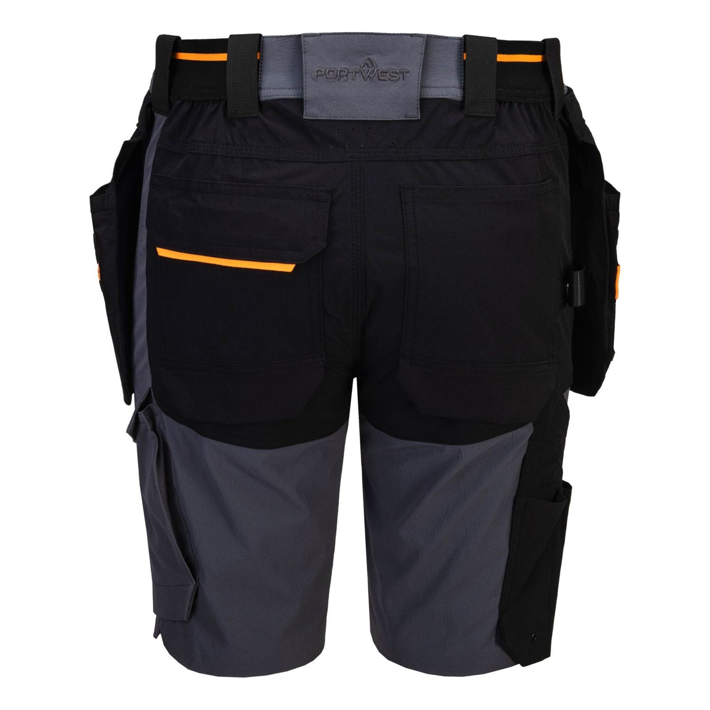 Portwest EV4 Werkkleding Korte Broek EV444 afneembare holsterzakken metaalgrijs(MG)