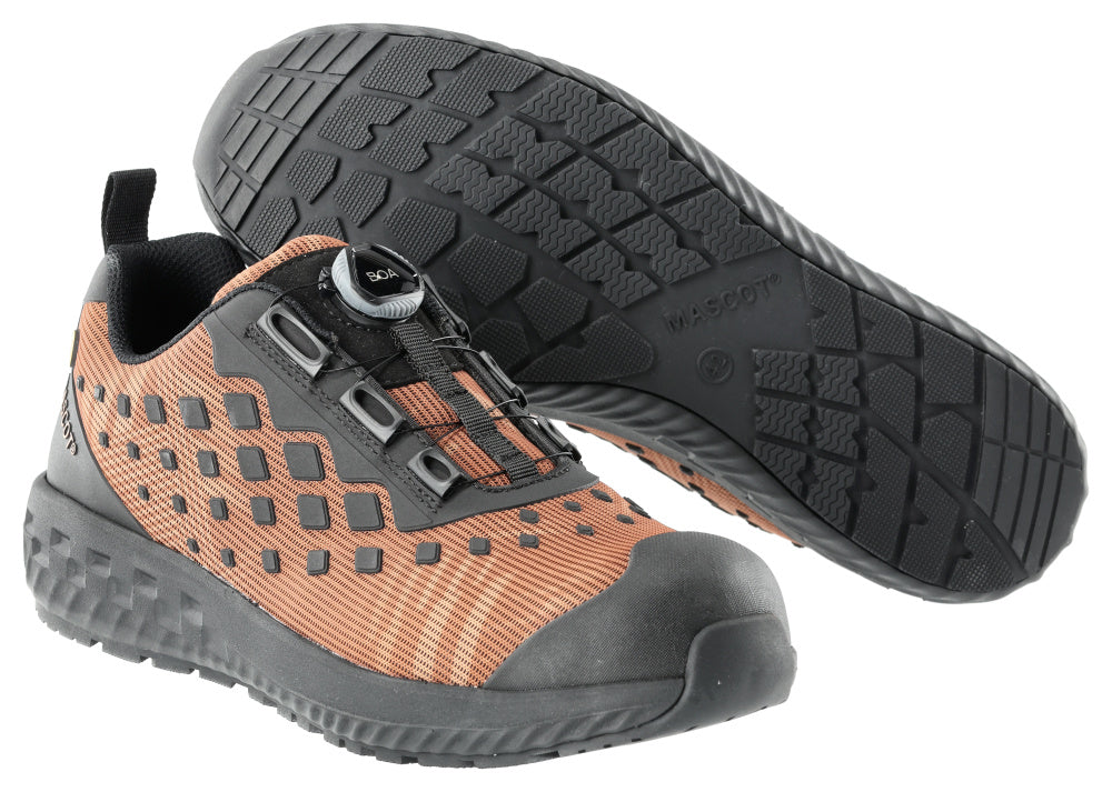 Mascot Footwear Customized Veiligheidsschoenen laag F0650-704 notenbruin-zwart(5409)
