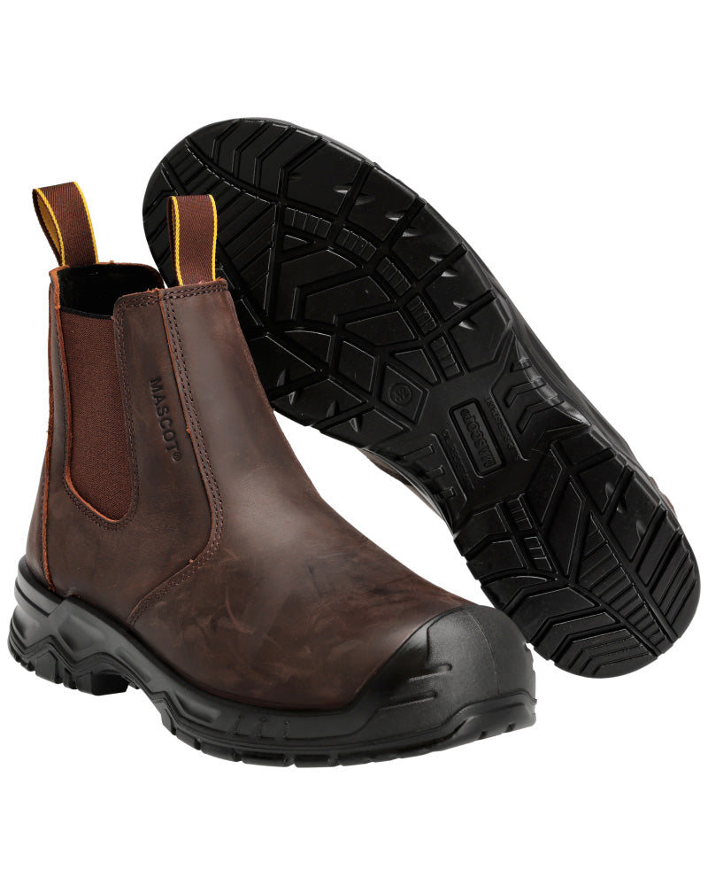 Mascot Footwear Originals Veiligheidsschoenen hoog F1000-715 hoog S3S SR FO ESD donkerbruin-zwart(5009)