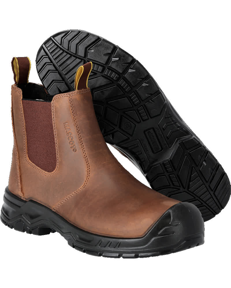 Mascot Footwear Originals Veiligheidsschoenen hoog F1000-715 hoog S3S SR FO ESD notenbruin-zwart(5409)