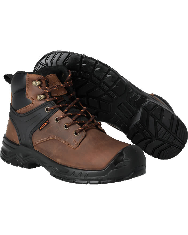 Mascot Footwear Originals Veiligheidsschoenen hoog F1002-715 hoog S3S SR FO ESD notenbruin-zwart(5409)