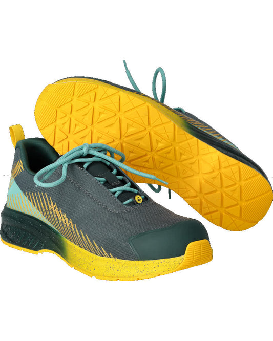 Mascot Footwear Customized Veiligheidsschoenen F1600-909 S1PS laag bosgroen-zonnegeel(3477)