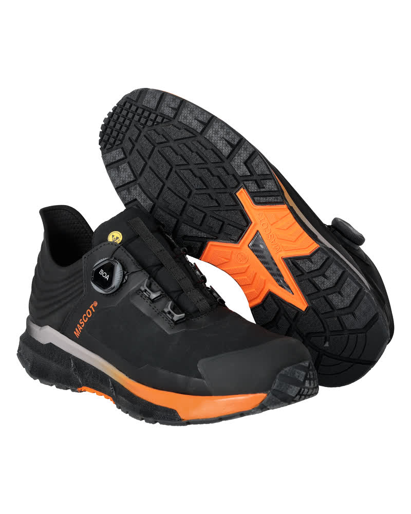 Mascot Footwear Customized Veiligheidsschoenen F1680-704 laag S3S E A PS WPA SR FO SR ESD BOA Fit System zwart-helder oranje(0998)